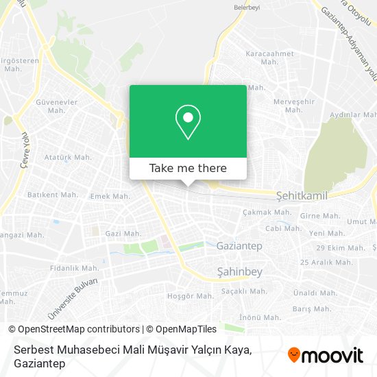 Serbest Muhasebeci Mali Müşavir Yalçın Kaya map