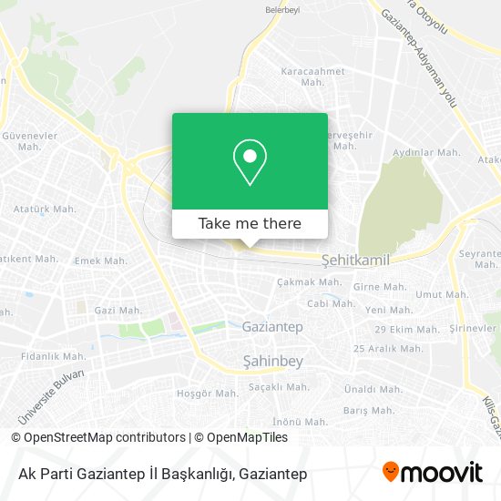 Ak Parti Gaziantep İl Başkanlığı map