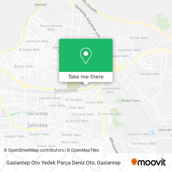 Gaziantep Oto Yedek Parça Deniz Oto map