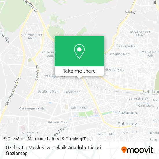 Özel Fatih Mesleki ve Teknik Anadolu. Lisesi map