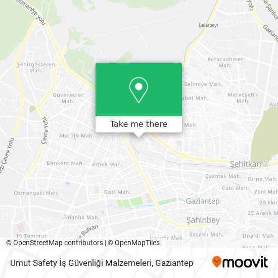 Umut Safety İş Güvenliği Malzemeleri map