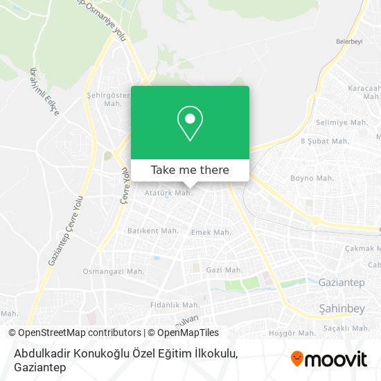Abdulkadir Konukoğlu Özel Eğitim İlkokulu map