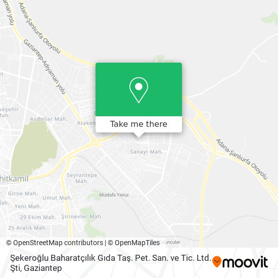 Şekeroğlu Baharatçılık Gıda Taş. Pet. San. ve Tic. Ltd. Şti map