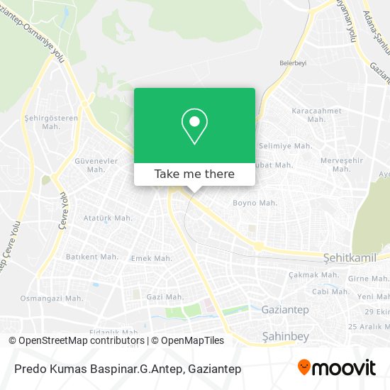 Predo Kumas Baspinar.G.Antep map