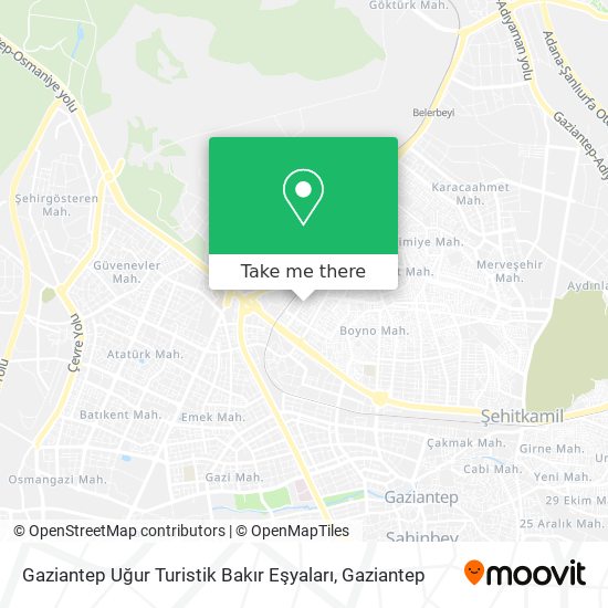 Gaziantep Uğur Turistik Bakır Eşyaları map