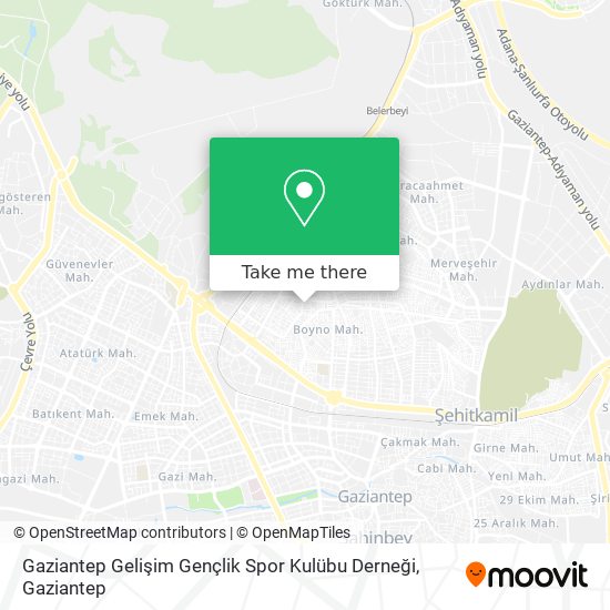Gaziantep Gelişim Gençlik Spor Kulübu Derneği map