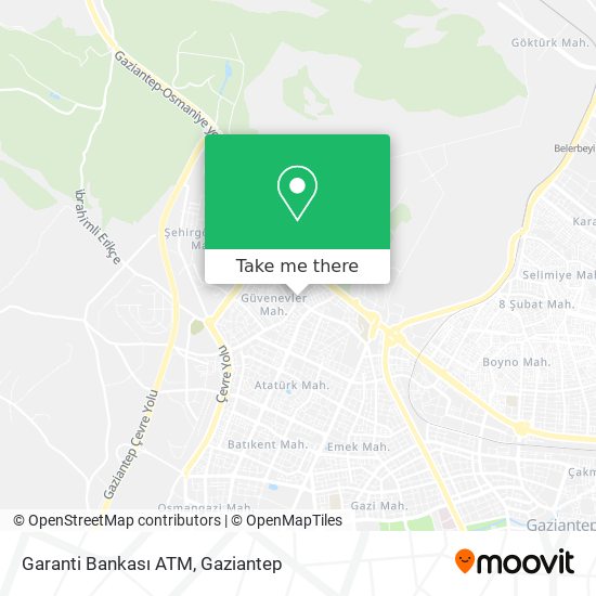 Garanti Bankası ATM map