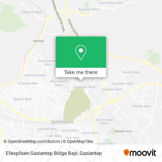 Efespilsen Gaziantep Bölge Bayi map