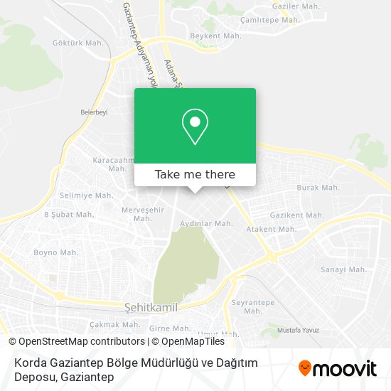 Korda Gaziantep Bölge Müdürlüğü ve Dağıtım Deposu map