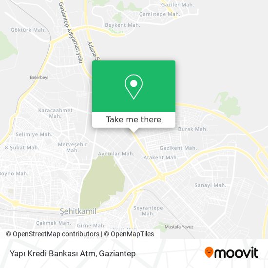 Yapı Kredi Bankası Atm map