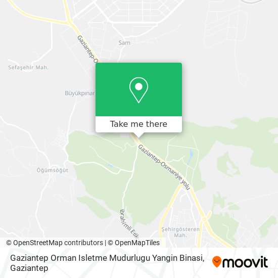 Gaziantep Orman Isletme Mudurlugu Yangin Binasi map