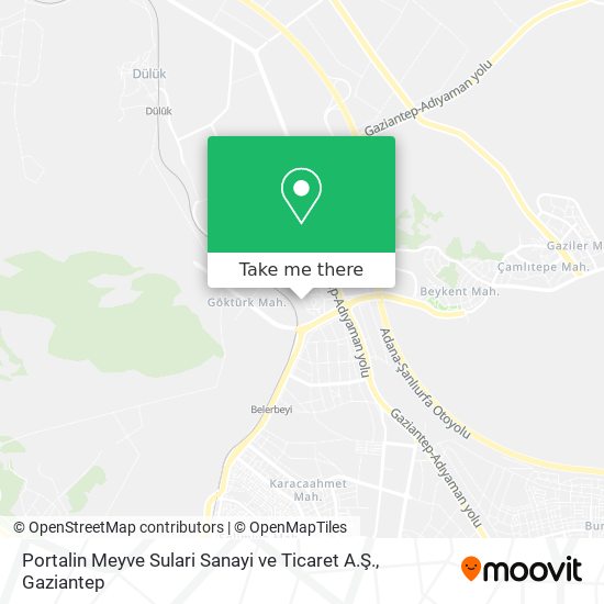 Portalin Meyve Sulari Sanayi ve Ticaret A.Ş. map