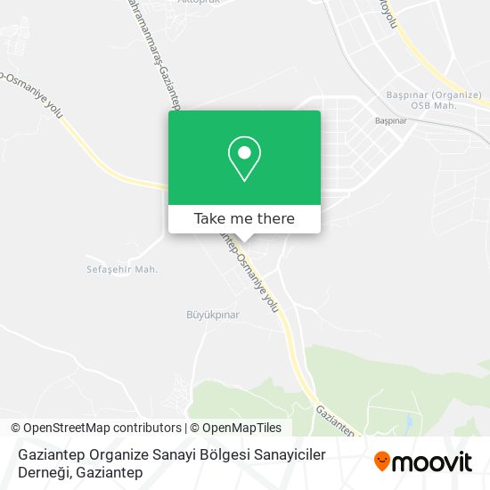 Gaziantep Organize Sanayi Bölgesi Sanayiciler Derneği map