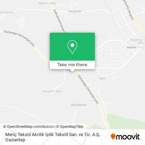 Meriç Tekstil Akrilik İplik Tekstil San. ve Tic. A.Ş map