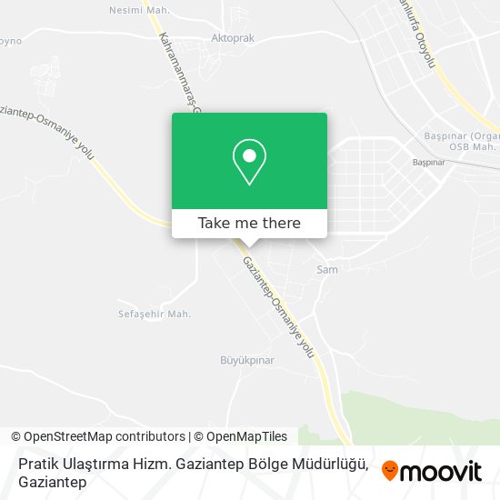 Pratik Ulaştırma Hizm. Gaziantep Bölge Müdürlüğü map
