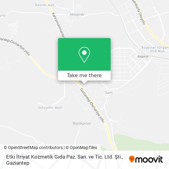 Etki İtriyat Kozmetik Gıda Paz. San. ve Tic. Ltd. Şti. map