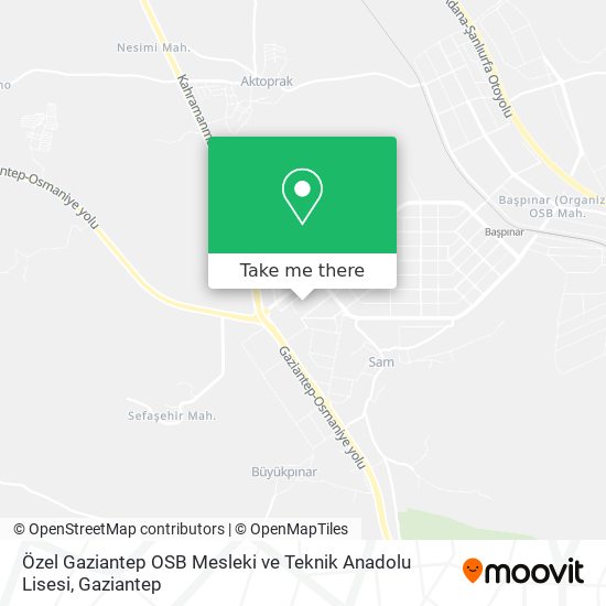 Özel Gaziantep OSB Mesleki ve Teknik Anadolu Lisesi map