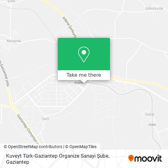 Kuveyt Türk-Gaziantep Organize Sanayi Şube map