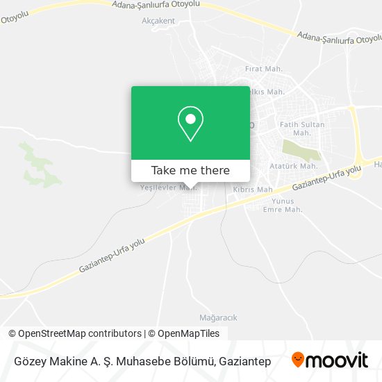 Gözey Makine A. Ş. Muhasebe Bölümü map