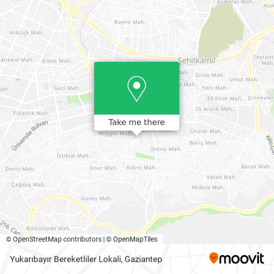 Yukarıbayır Bereketliler Lokali map