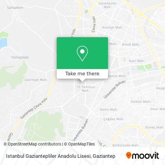 Istanbul Gaziantepliler Anadolu Lisesi map