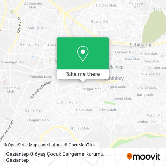 Gaziantep 0-6yaş Çocuk Esirgeme Kurumu map