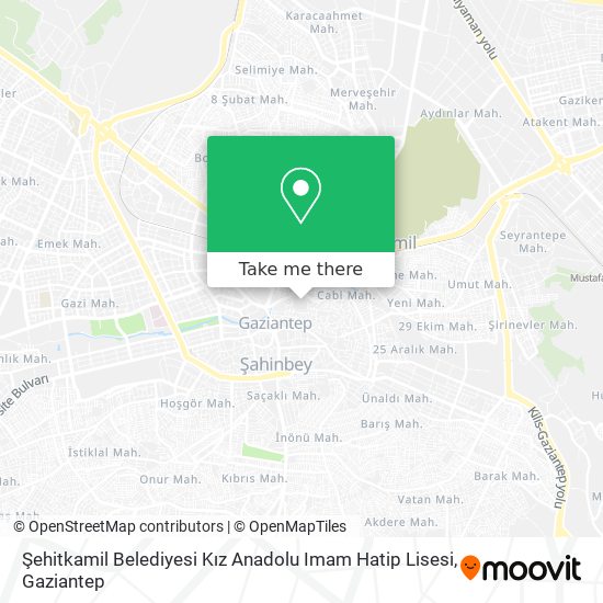 Şehitkamil Belediyesi Kız Anadolu Imam Hatip Lisesi map