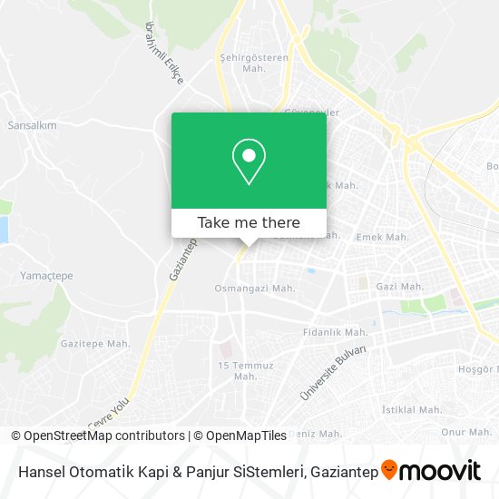 Hansel Otomati̇k Kapi & Panjur Si̇Stemleri̇ map
