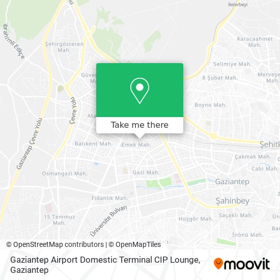 Gaziantep Airport Domestic Terminal CIP Lounge map