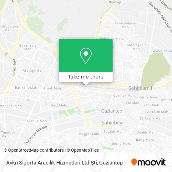 Avkn Sigorta Aracılık Hizmetleri Ltd.Şti map