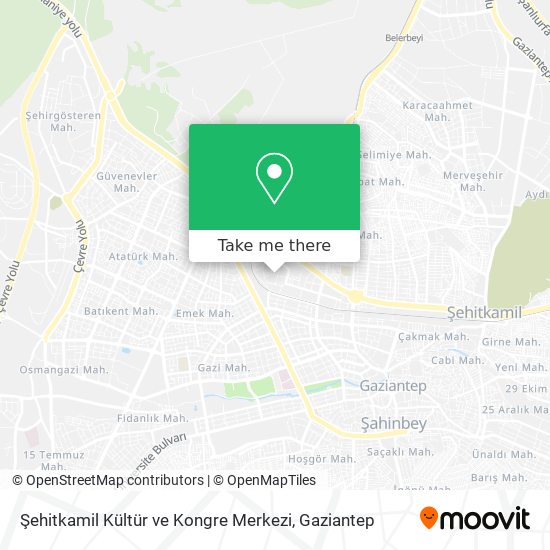 Şehitkamil Kültür ve Kongre Merkezi map