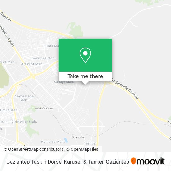 Gaziantep Taşkın Dorse, Karuser & Tanker map