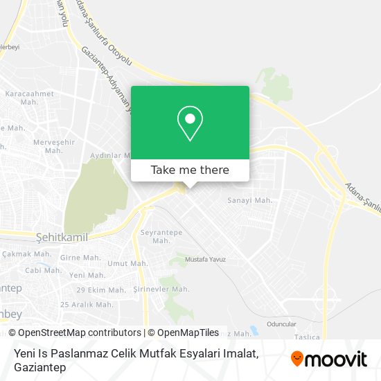 Yeni Is Paslanmaz Celik Mutfak Esyalari Imalat map