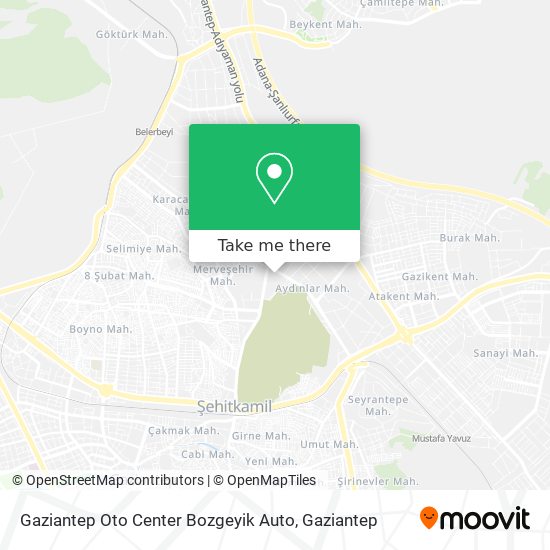 Gaziantep Oto Center Bozgeyik Auto map