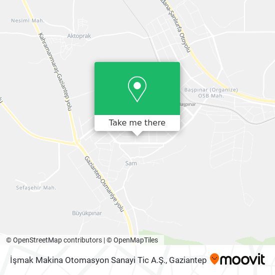 İşmak Makina Otomasyon Sanayi Tic A.Ş. map