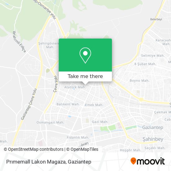 Prımemall Lakon Magaza map
