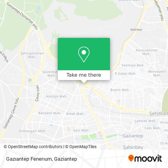 Gazıantep Fenerıum map