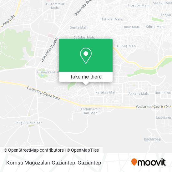 Komşu Mağazaları Gaziantep map