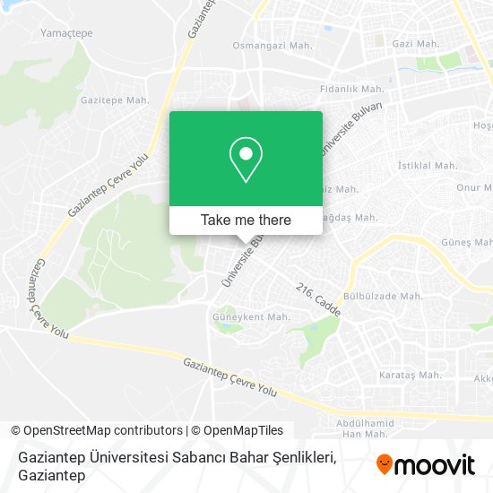 Gaziantep Üniversitesi Sabancı Bahar Şenlikleri map