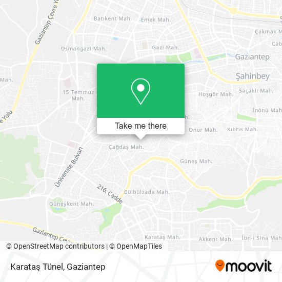 Karataş Tünel map