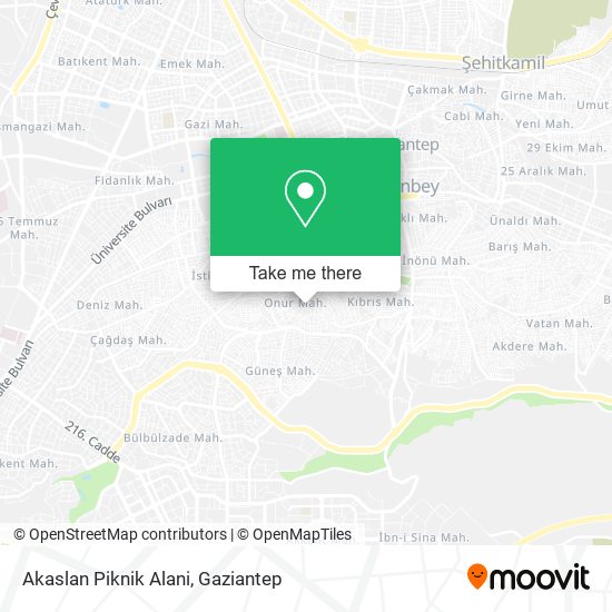 Akaslan Piknik Alani map