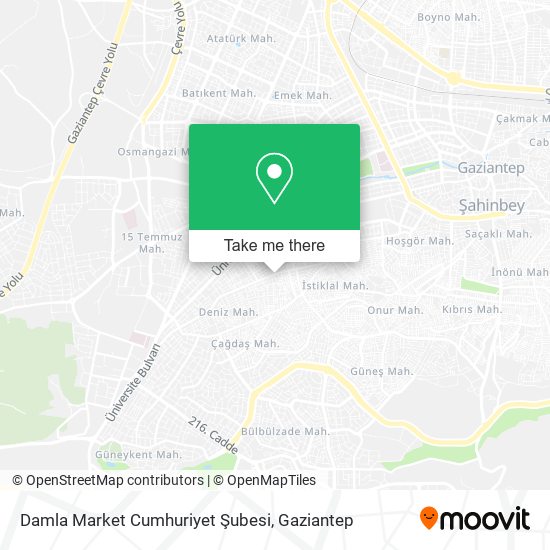 Damla Market Cumhuriyet Şubesi map