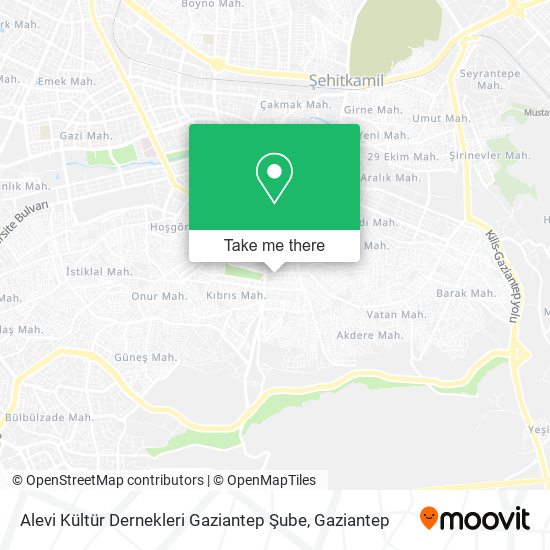 Alevi Kültür Dernekleri Gaziantep Şube map