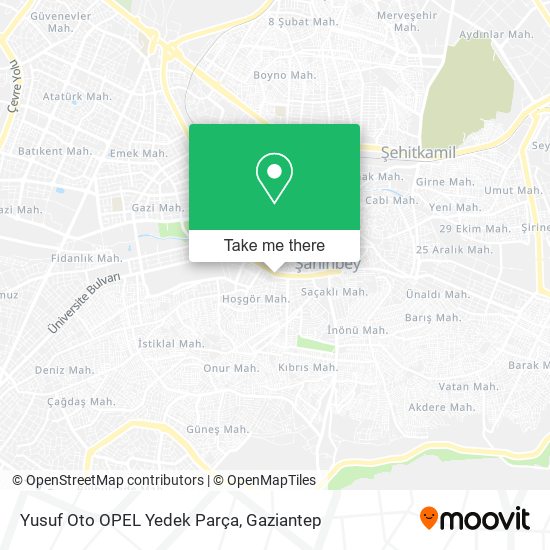 Yusuf Oto OPEL Yedek Parça map