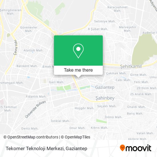 Tekomer Teknoloji Merkezi map