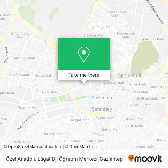 Özel Anadolu Lûgat Dil Öğretim Merkezi map