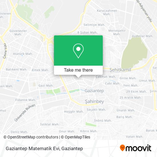 Gaziantep Matematik Evi map