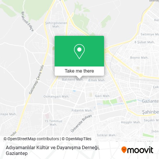 Adıyamanlılar Kültür ve Dayanışma Derneği map