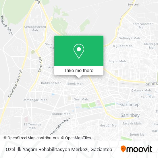 Özel İlk Yaşam Rehabilitasyon Merkezi map
