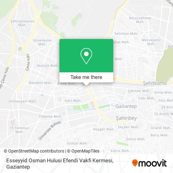 Esseyyid Osman Hulusi Efendi Vakfi Kermesi map